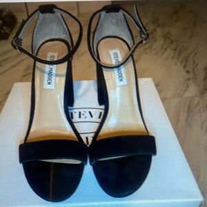 Steve Madden Black Ankle Strap Heels